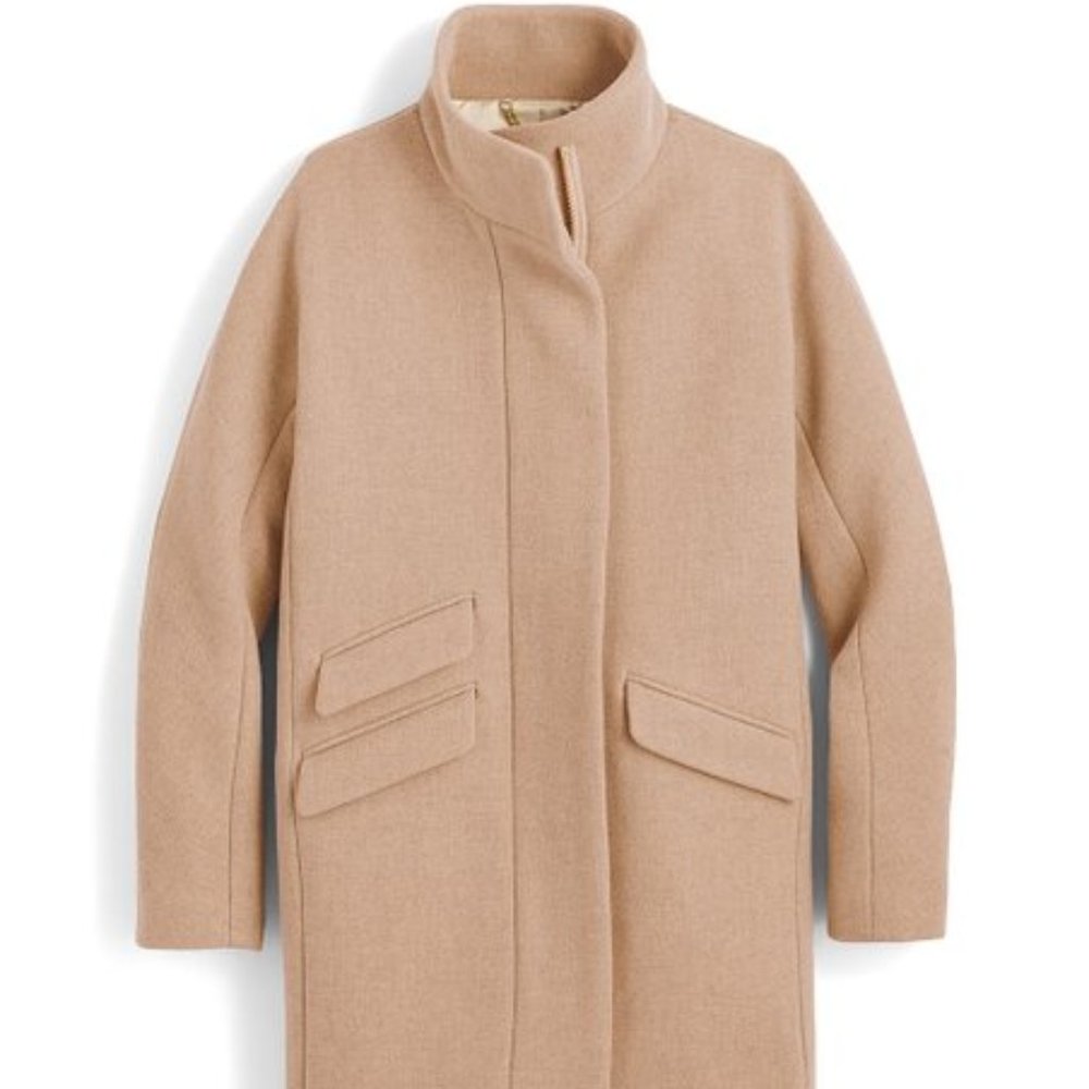 J. Crew Cocoon coat in Italian stadium-cloth wool
